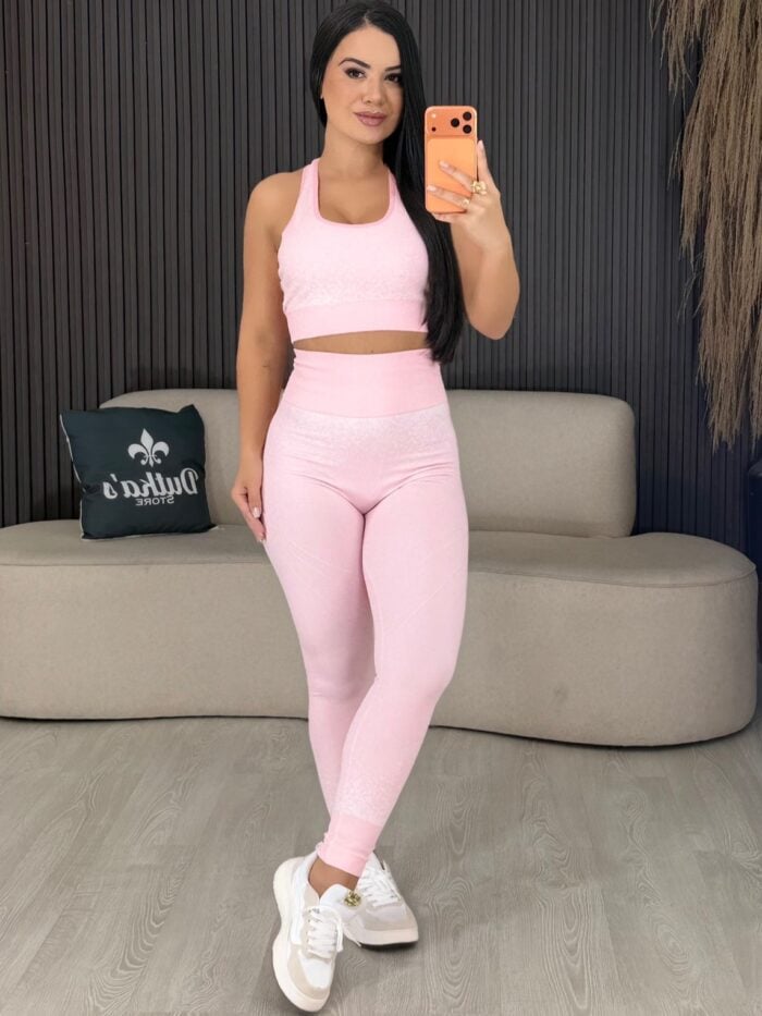 conjunto fit academia rosa claro 6638