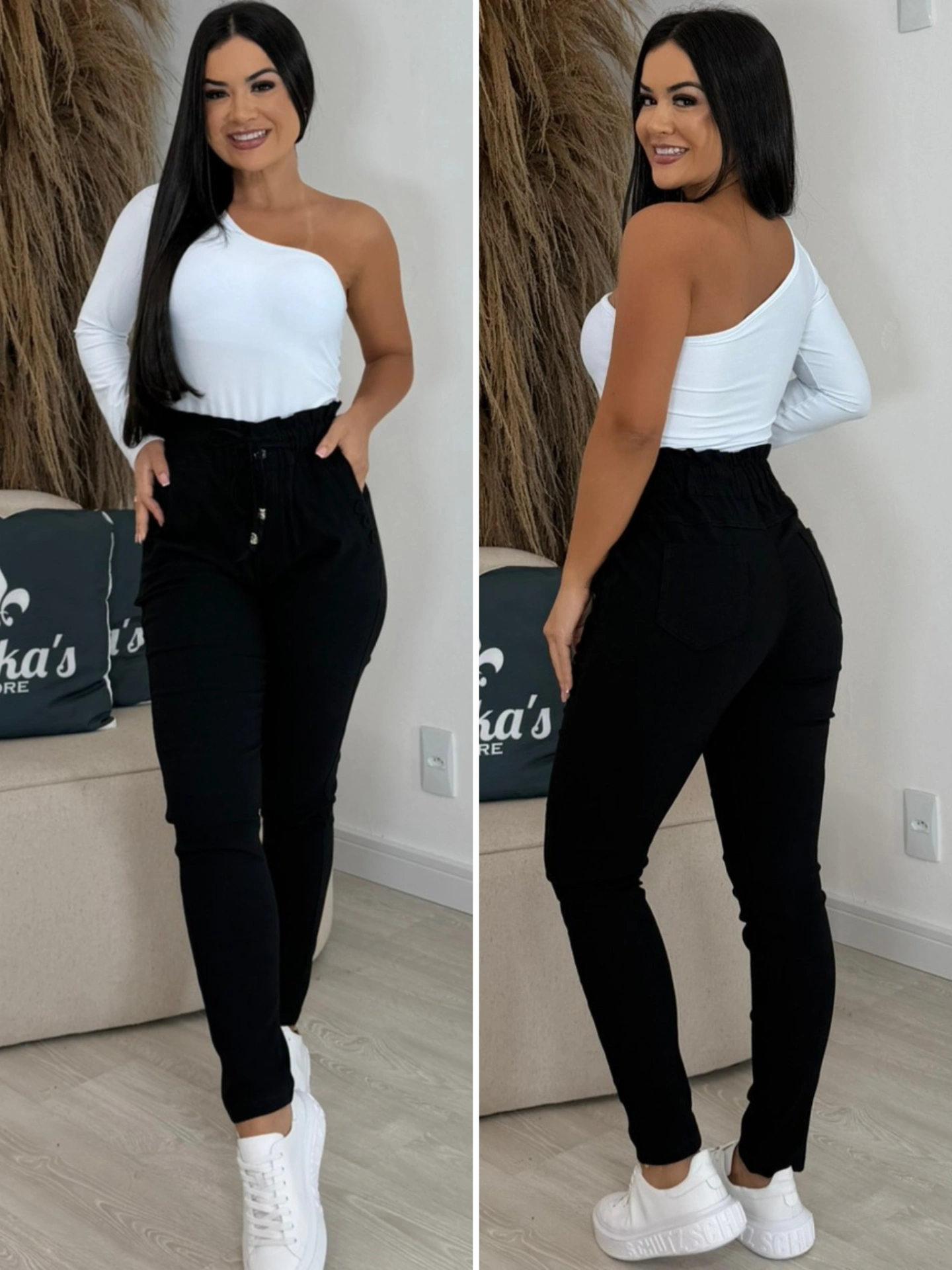 calça sarja peluciada preto 7003