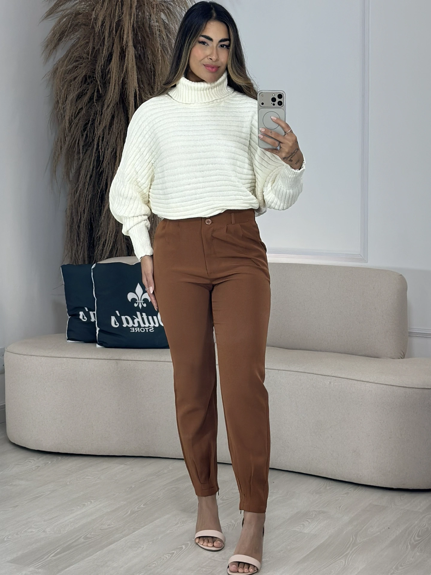 calça cenoura alfaiataria preto 6980