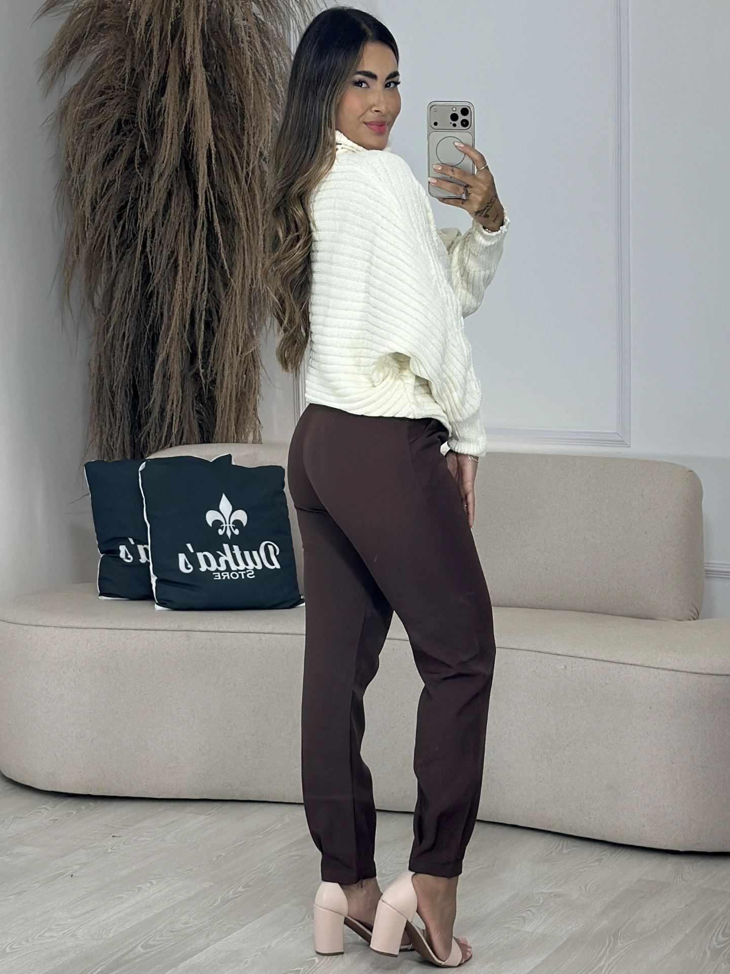 calça cenoura alfaiataria preto 6980
