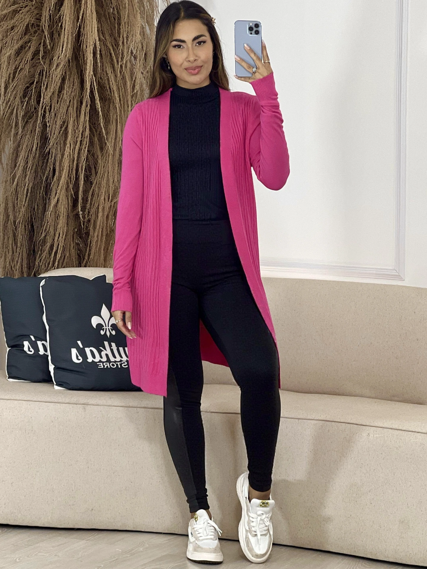 cardigã/ kimono modal rosa 6972
