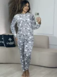 pijama plush rosa com ursinho 6881