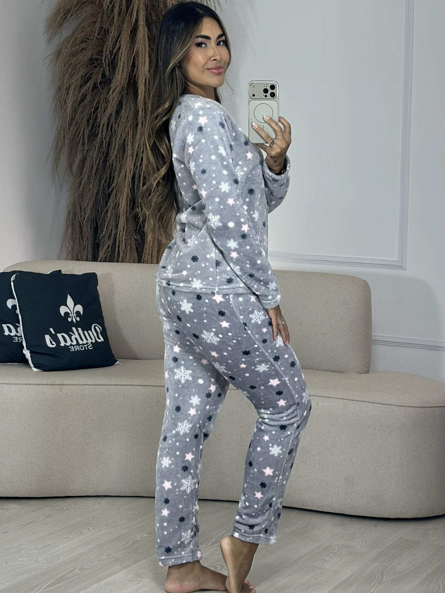 pijama plush rosa com ursinho 6881