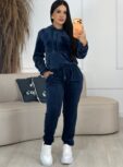 conjunto camisa e colete com cinto preto 6929