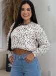 blusa modal detalhes cinza escuro 6996