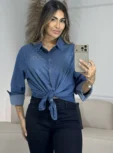 conjunto de saia e blusa de moletom preto 6903