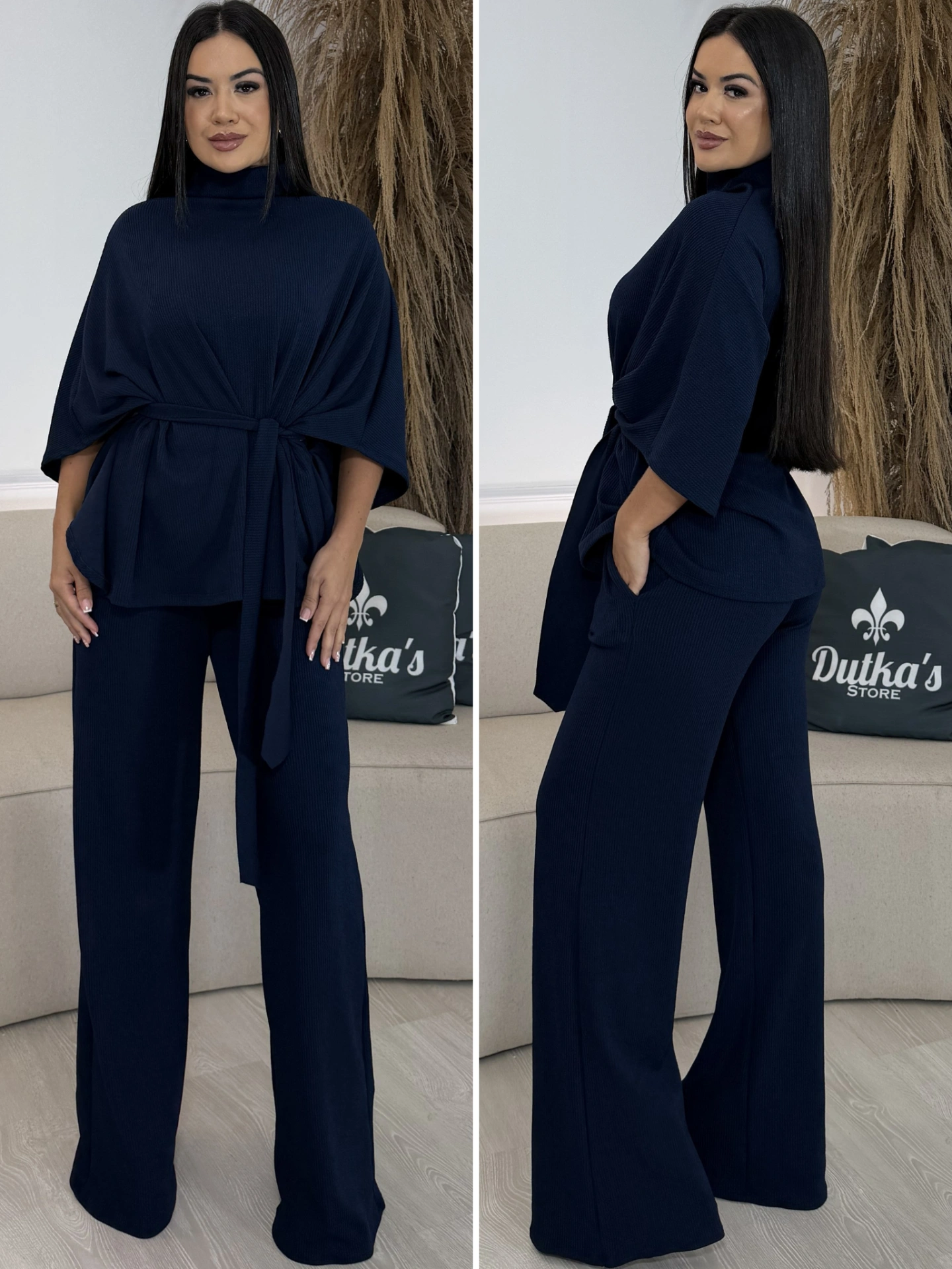 conjunto assimétrico azul 6948