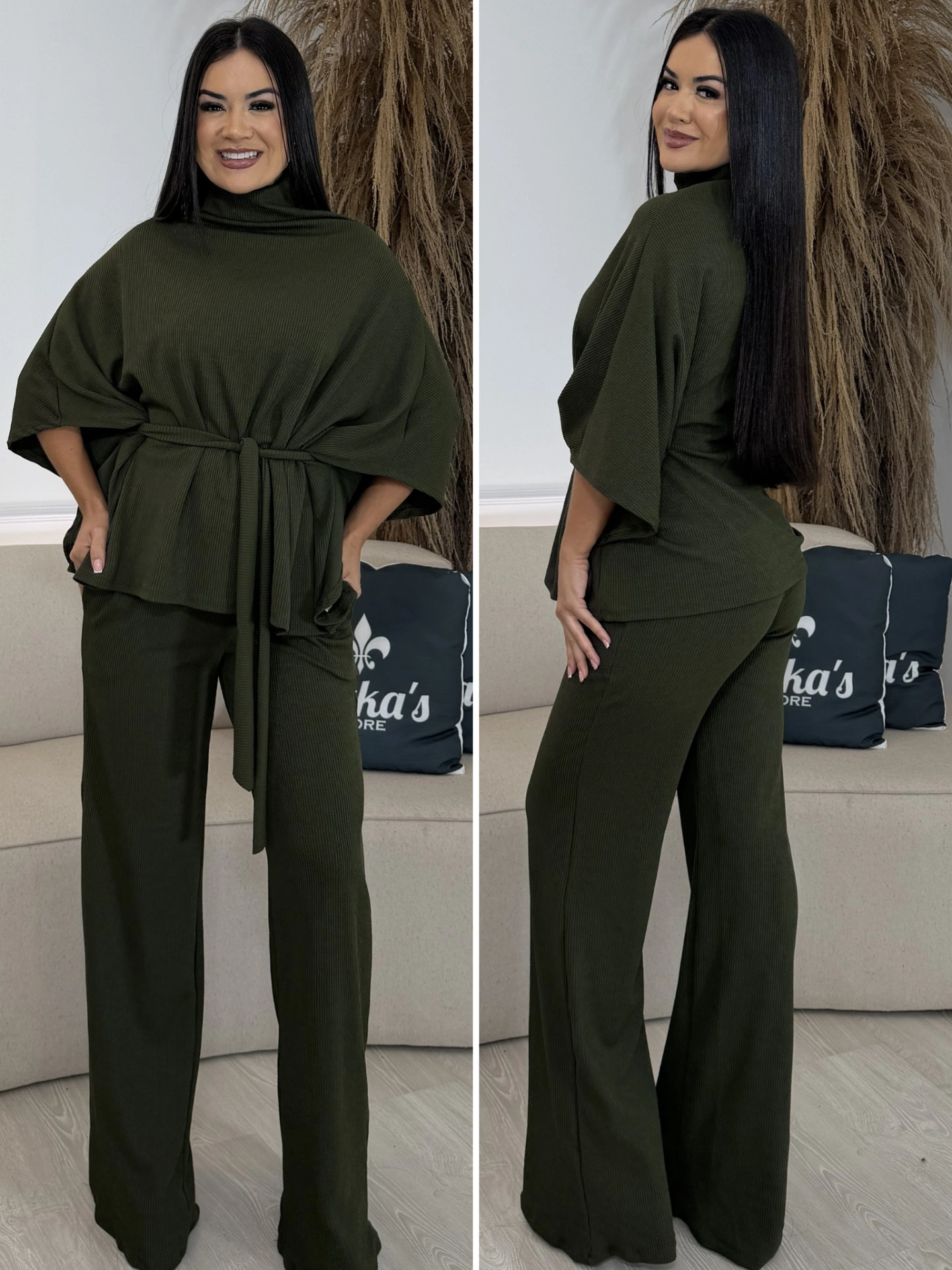 conjunto assimétrico verde 6944