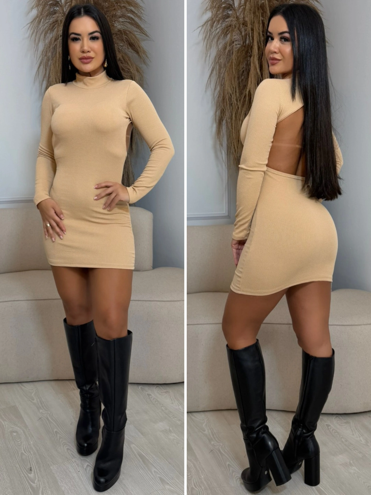 vestido com tecido duplo azul marinho 8005