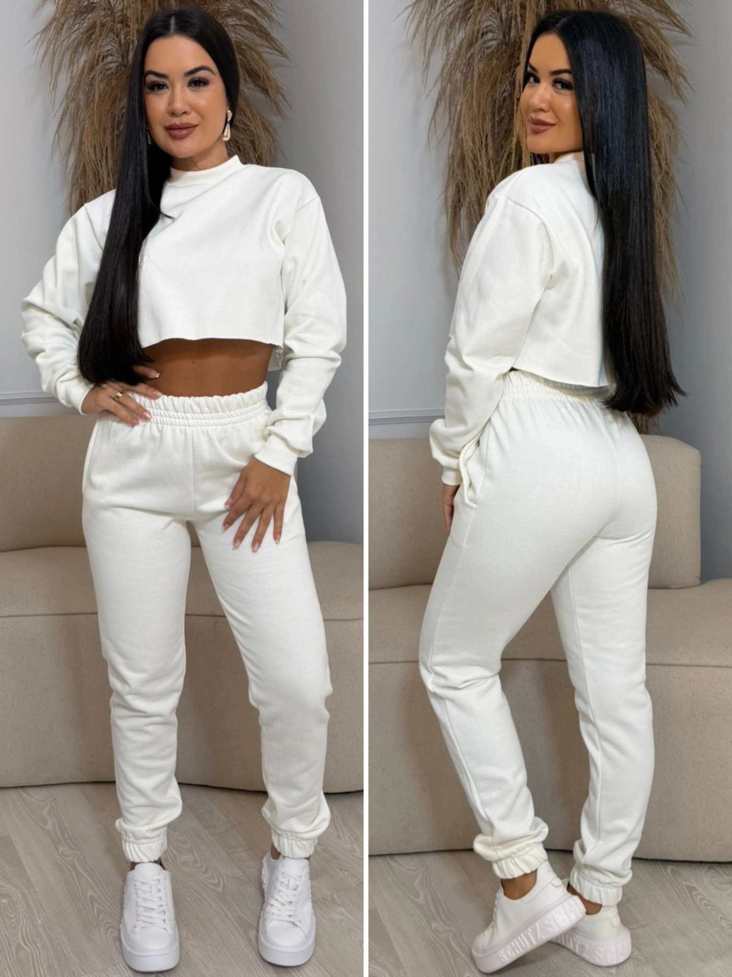 conjunto de moletom jogger e blusa preto 7097