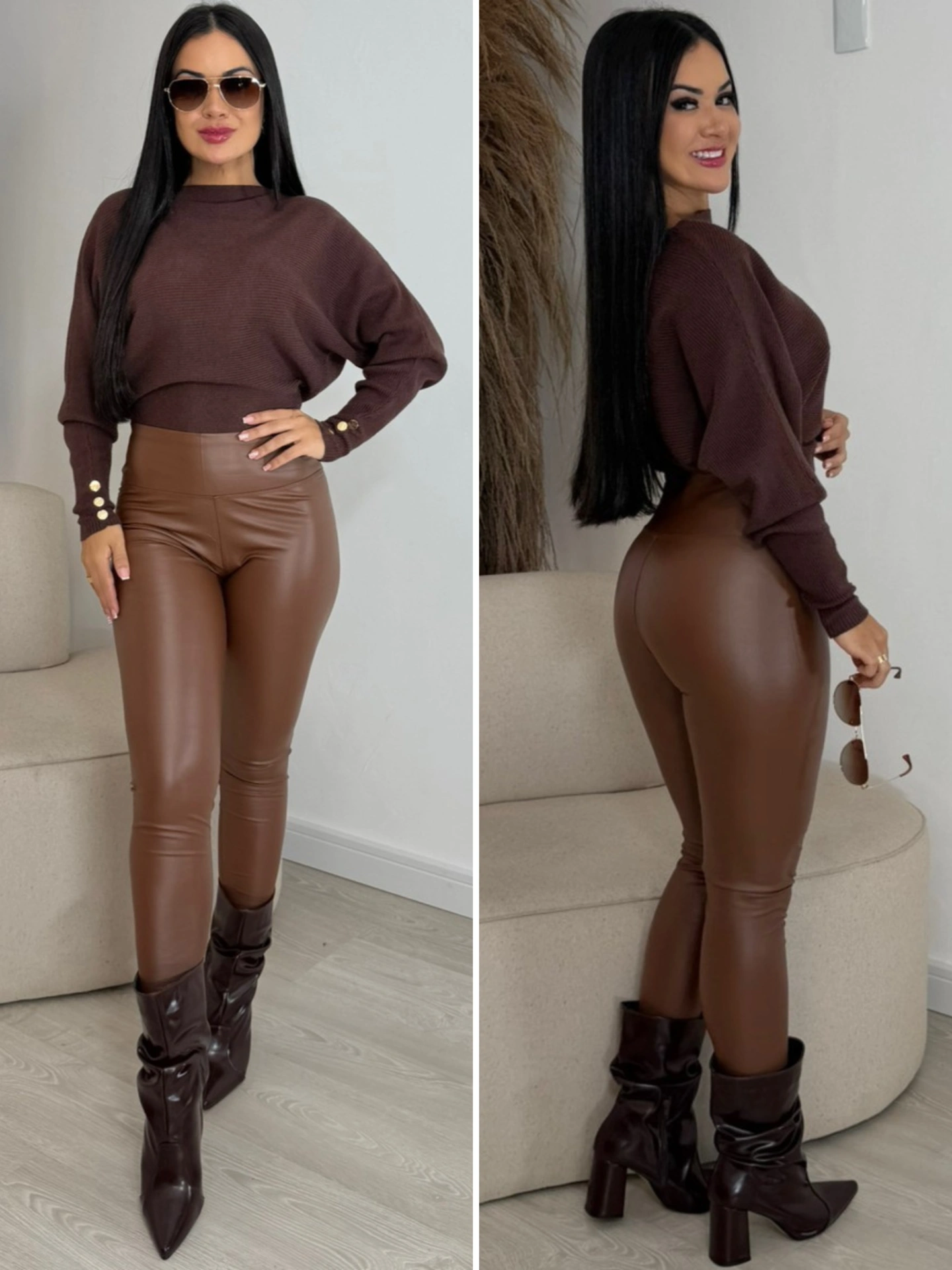 vestido suéter oversized gola alta verde 7037 (cópia)