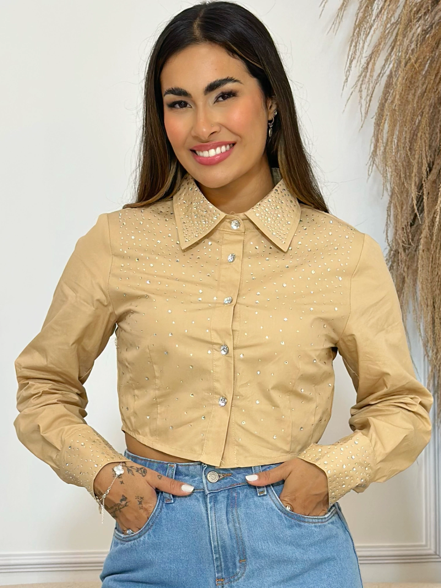vestido com botões na manga terracota 8080