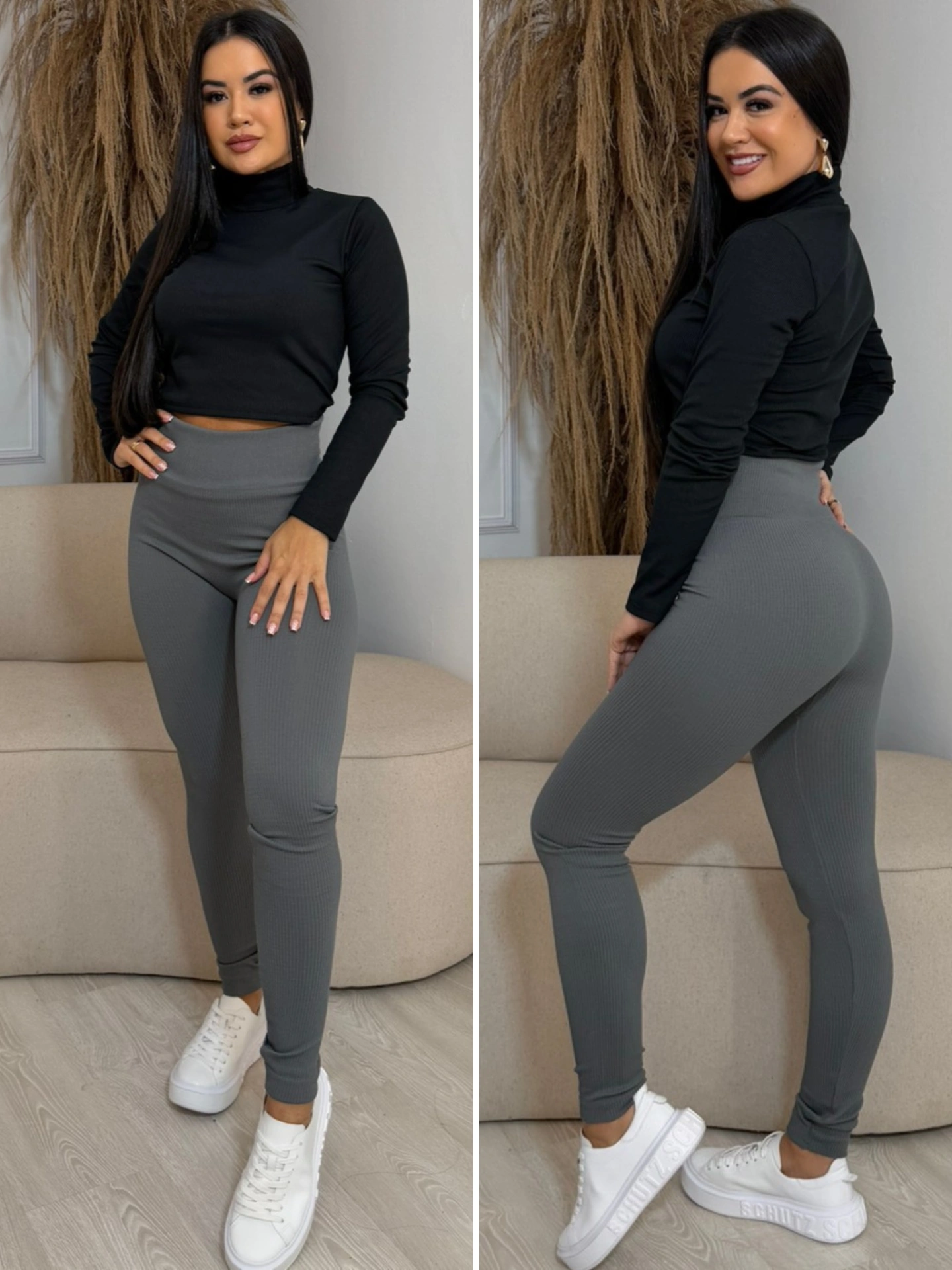 legging peluciada preto 8052