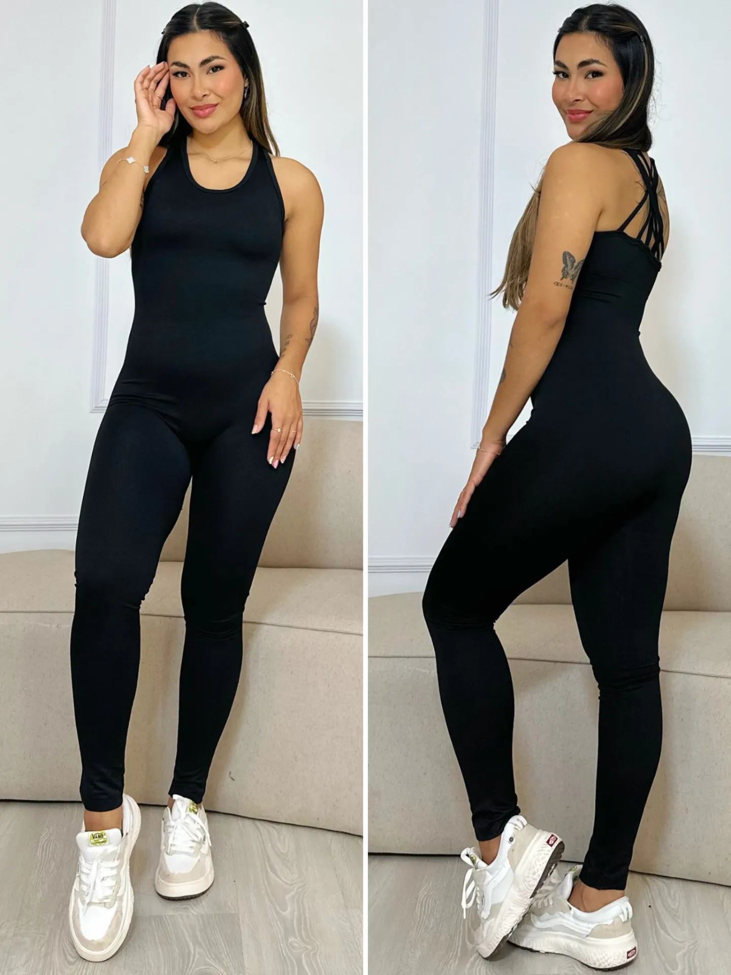 macacão fitness preto 8172
