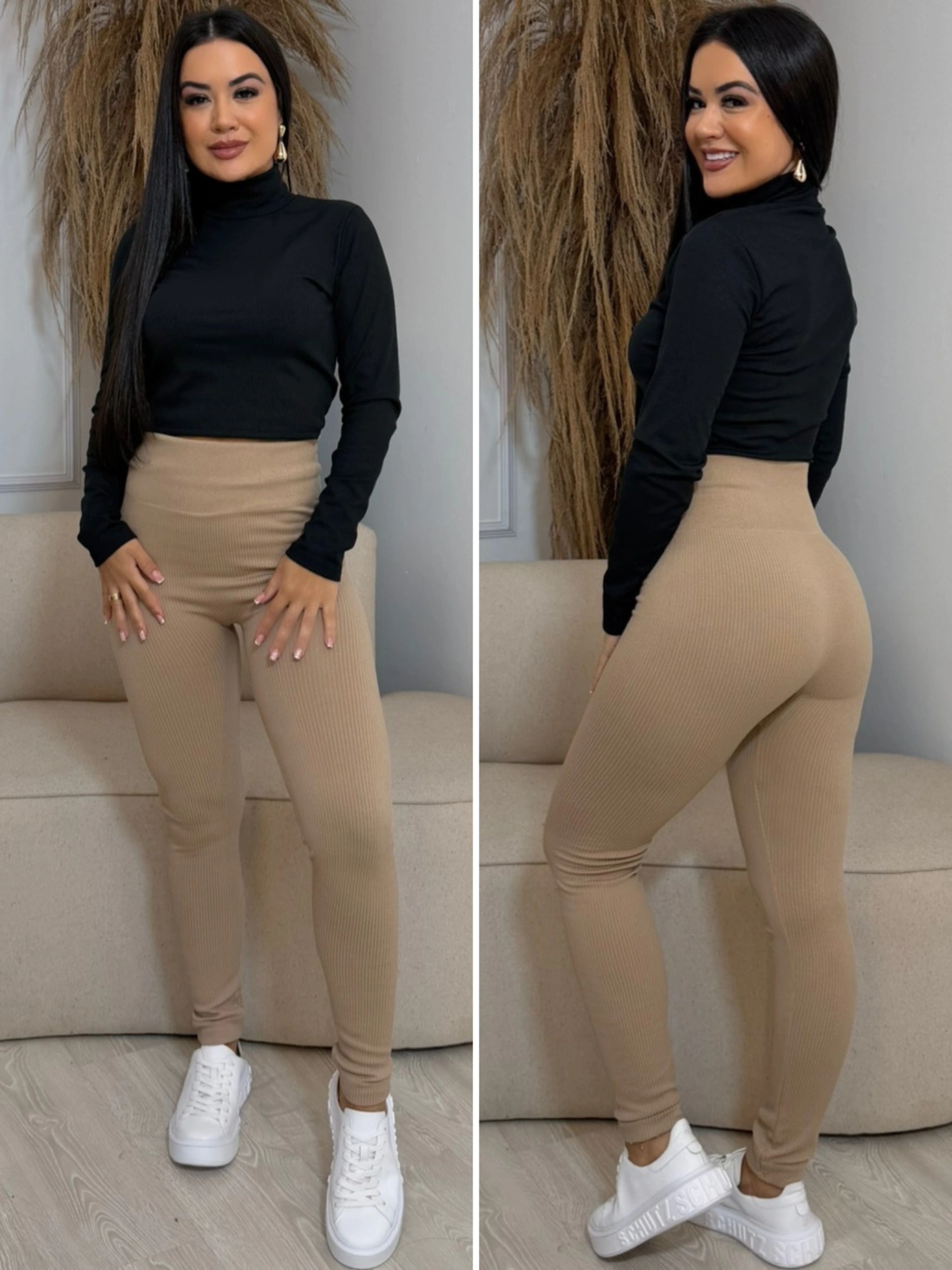 legging peluciada preto 8052