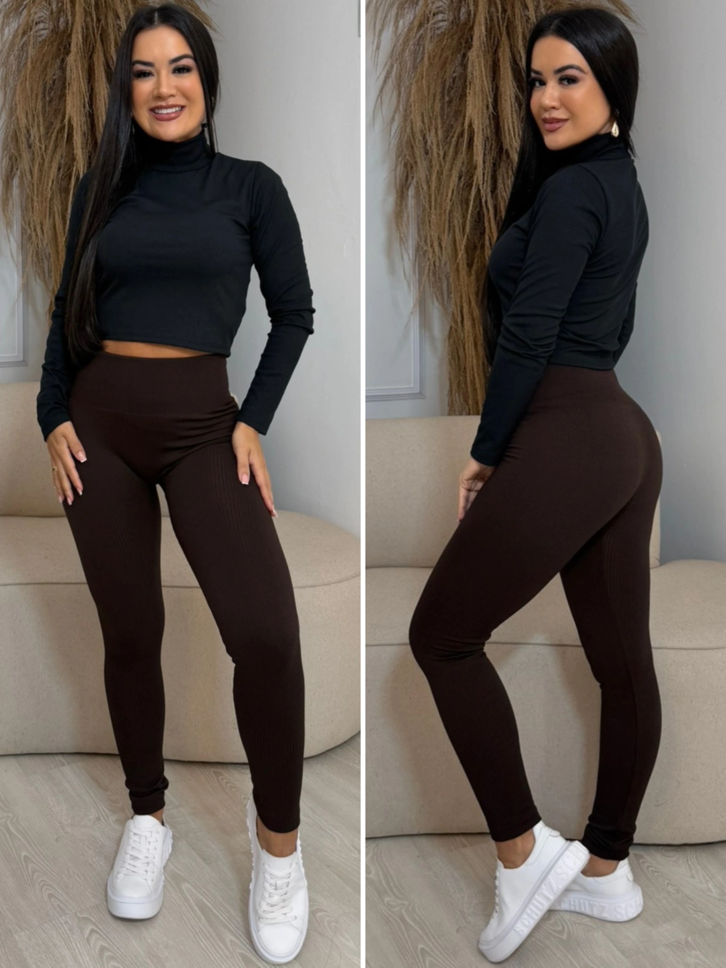 legging peluciada preto 8052